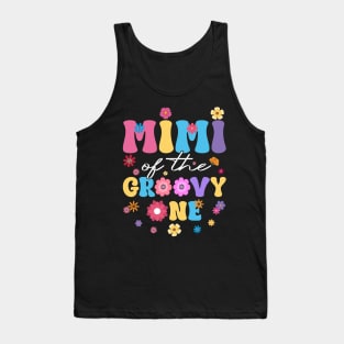 Retro Mimi of the Groovy One Matching Family Birthday Party Tank Top